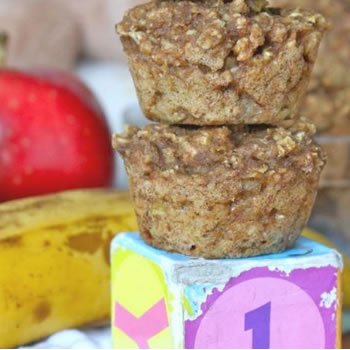 Muzlu, Avokadolu ve Elmalı Muffin